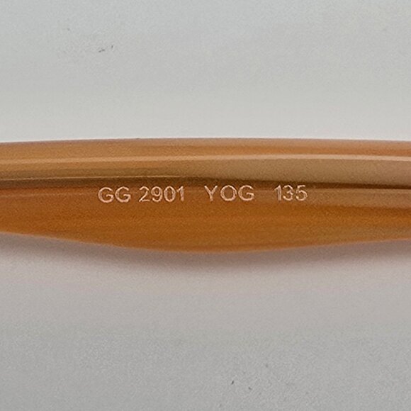 Gucci GG2901 Burgundy Cream Stripe Semi Rimless Eyeglasses Frame w/ Case Italy - Picture 8 of 15